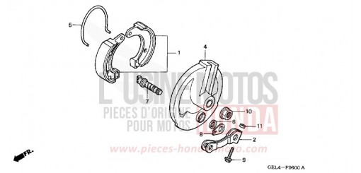 FRONT BRAKE PANEL XR50R2 de 2002